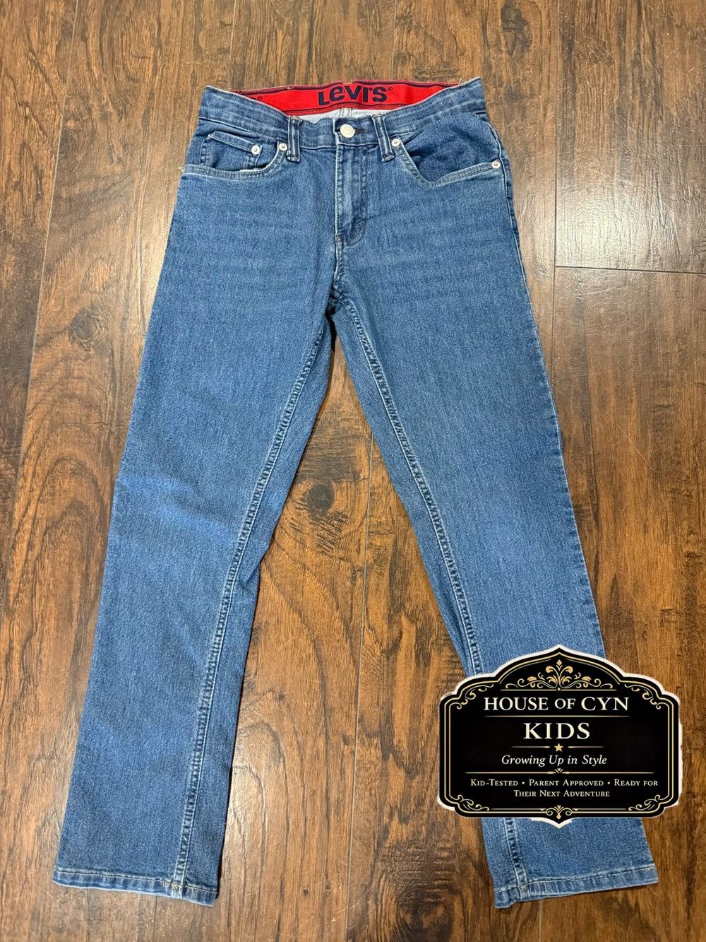 Levi’s 511 Boys Jeans 12 Reg Dark Wash Slim Stretch, Adjustable Waist!